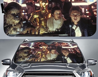 Starwars Millennium Falcon Cars Windshield, Smugglers Run Cars Sunshade, Starwars Galaxy Edge Cars Accessories, Sun Shade for Cars