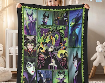 Villains Blanket | Evil Queen Malecifent Jafar Villains Fleece Blanket | Magic Kingdom Villains Birthday Party Blanket