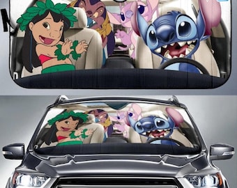 Parasol para coche de Lilo y Stitch, parasol Ohana Means Family, parabrisas DisneyTrip, regalo para amantes de Stitch