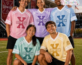 Personalized Football Jersey, Custom Name Number Team Logo Shirt, High School & College Game Day Jersey, Sports Training Wear, Fan Gift