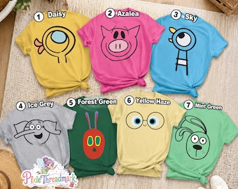Custom Book Characters Teacher Shirt, Storybook Character Face Tee, Reading Teacher Team Shirt, Librarian Gift, Back to School T-Shirt