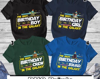 Starwars Birthday Png Bundle Download, Best Birthday Ever, Galaxy Edge Trip Design, Birthday Family Digital, Birthday Crew
