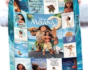 Disneyland Moana Blanket, Princess Moana Birthday Girl Gift, Maui Hei Hei Moana Blanket Gifts, Kid Blanket Baby Shower Gifts