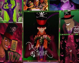 Dr. Facilier Fleece Blanket, Villain Sofa Blanket, Bed Decor, Magic Kingdom, Throw Blanket