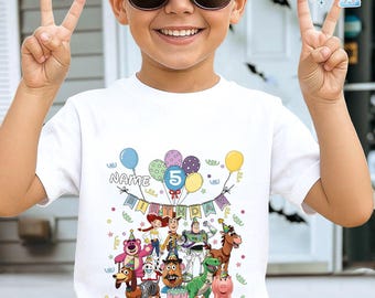 Custom Toy Story Birthday Shirt, Toy Story Birthday Kid Shirt, Happy Birthday Party, Kid Youth Toddler Birthday T-shirt
