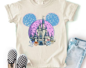 Comfort Color® Vintage Disneyworld Epcot mickey and Friends Shirt, Disneyword Epcot World Tour T-shirt, Disneyland Tee, Vintage Epcot Shirt