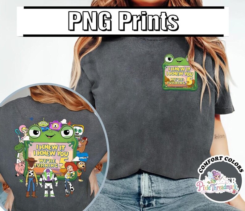 Personalized Toy Story Birthday PNG, Retro Toy Story 5 PNG Custom Design, Woody Buzz Jessie, Toy Story DisneyFamily Trip Digital Download image 3
