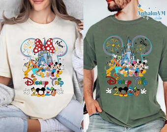 Disneyworld Family Trip 2026 Shirt, Mickey Minnie Couple Trip Shirt, Family Disneyland Vacation Matching T-shirt, Disneytrip Outfits