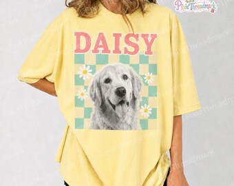 Custom Pet Photo And Name Shirt, Personalized Photo Pet Shirt, Customized Picture Dog Shirt, Dog Lover Gift, Cat Mom Gift, Pet Loss Gift