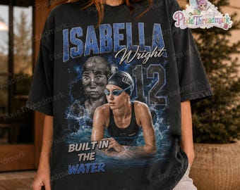 T-shirt personnalisé collage photo pour maman de nageur senior, T-shirt personnalisé pour nageur, T-shirt photo de natation personnalisé, Cadeau idéal pour l'équipe de natation.
