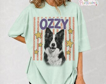 Custom Pet Photo Shirt, Vintage Cat Face Shirt Retro Style, Personalized Dog Photo Tee, Pet Portrait Tee, Dog Mom & Pet Memorial Gift