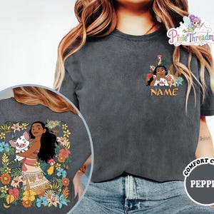 Custom Two-Sided Moana Shirt, Moana 2 Movie T-Shirt, Disneyland Moana Shirt, Princess Shirt, Moana Birthday Shirt, Family Vacation Shirt image 4