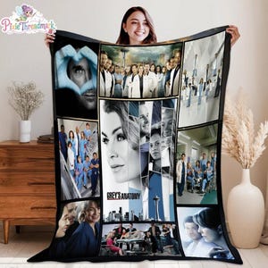 Grey's Anatomy It's A Beautiful Day to Save Lives Fleece Blanket | Grey's Anatomy Blanket | Christmas Gift |Throw Blanket for Bed Couch Sofa