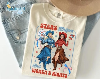 Stars Stripes And Women's Rights Shirt, 4th Of July Tee, Equal Rights Shirt, Patriotic Women Gift, Feminist American Tees