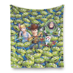 Disneyland Toy Story Blanket, Woody Buzz Lightyear Jessie Toy Story Blanket, Gift for Boy or Girl image 1
