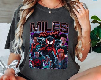 Vintage Bootleg Miles Morales T-shirt | Miles Morales Shirt | Spider-Man Across the Spider-Verse Shirt | Spiderman Gifts