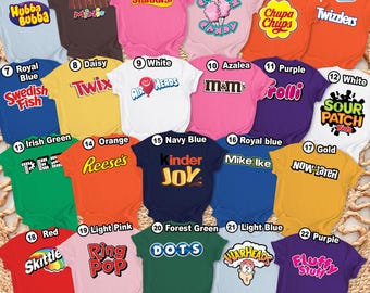 Camisetas de disfraces de grupo de dulces, camisa familiar a juego de dulces, camisa de disfraz de dulces, disfraz de dulces de Halloween para familiares y amigos