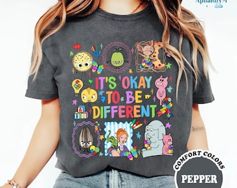 It's Okay To Be Different Shirt, Children's Book Shirt, Children's Book Autism Doodle Crayon Tee, Autism Support T-Shirt, Autism Awareness