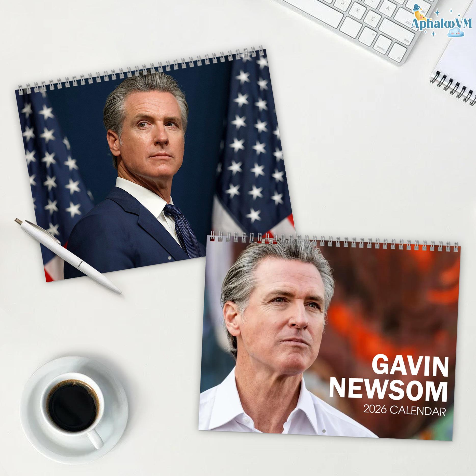 Discover Daddy Newsom Political Figure Calendar, Gov Newsom 2026 Calendar for Democrat