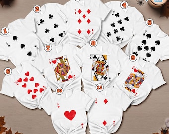Deck Of Cards Group Costume Shirt, Card Deck Costume Shirt For Friends, Matching Halloween Costume, Funny Card BoardGame Costume Shirts