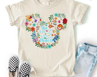 You Can Learn A Lot Of Things From Flowers Tee, Flower And Garden Shirt, Wildflower T-Shirt, Epcot Tee,Matching Family Vacation Trip T-Shirt