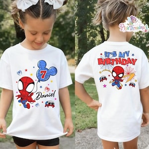Personalized Spidey Birthday T-Shirt, Custom Spiderman It's My Birthday Tee, Spidey and His Amazing Friends, Birthday Boy Gifts Bild 1