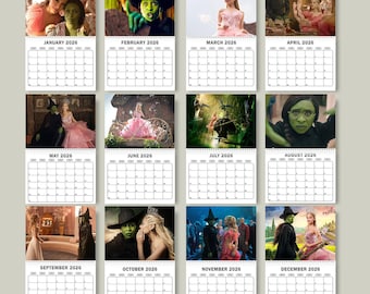 Wicked 2026 Calendar, For Good Wicked Wall Calendar, Magical Wall Decor, For Good Wicked Wall Calendar, Defying Gravity, Christmas Gifts