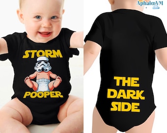 Storm Pooper Baby Bodysuit, Dark Side Shirt, Galaxy Baby Shirt, Storm Trooper Kid T-shirt, NewBorn Baby Shirt, Baby Outfits