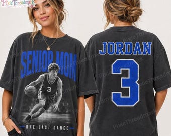 T-shirt met gepersonaliseerde foto voor moeders van volleybalsters in hun laatste jaar, T-shirt voor eindexamenjaar 2027, gepersonaliseerd cadeau voor moeders van volleybalsters, klas van 2027, trots familie-T-shirt voor wedstrijddagen