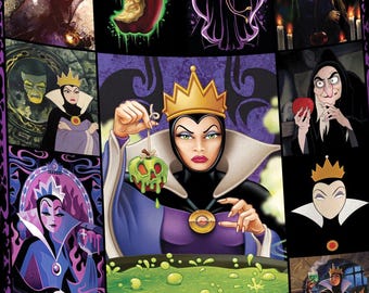 Evil Queen Villains Fleece Blanket | Villains Blanket | Magic Kingdom Villains Birthday Party Blanket | Wicked Queen Blanket