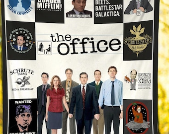 The Office TV Series Fleece Blanket, The Office Fans Fleece Blanket, The Office Movie Blanket, Gift for Fan, Christmas Gift