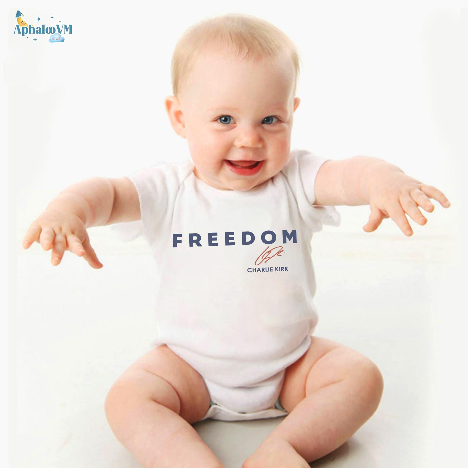 Charlie Kirk Freedom Baby Bodysuit, Freedom Charlie Kirk Kids