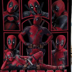 Manta polar de Deadpool, manta de Los Vengadores, manta de superhéroes, manta de Deadpool, Deadpool 3, manta de superhéroes para sofá imagen 1