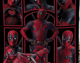 Deadpool Fleece Blanket, Avengers Blanket, Superhero Fan Quilt Blanket, Deadpool Blanket, Deadpool 3, Superhero Blanket for Sofa