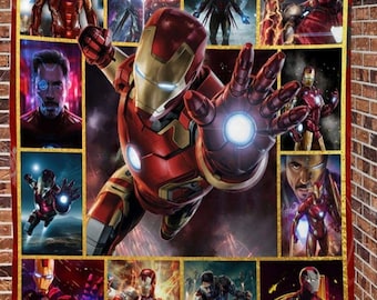 Iron Man Kids Blanket, Kids Superhero Blanket, Superhero Blanket, Iron Man Blanket, Superhero Blanket For Kids, Christmas Gift