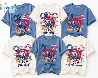 Custom Disneyland Patriotic Memorial Day Shirt, Disneyland Mickey USA Family Matching Shirt, Fourth of July Shirts,Patriotic 250 Years Shirt