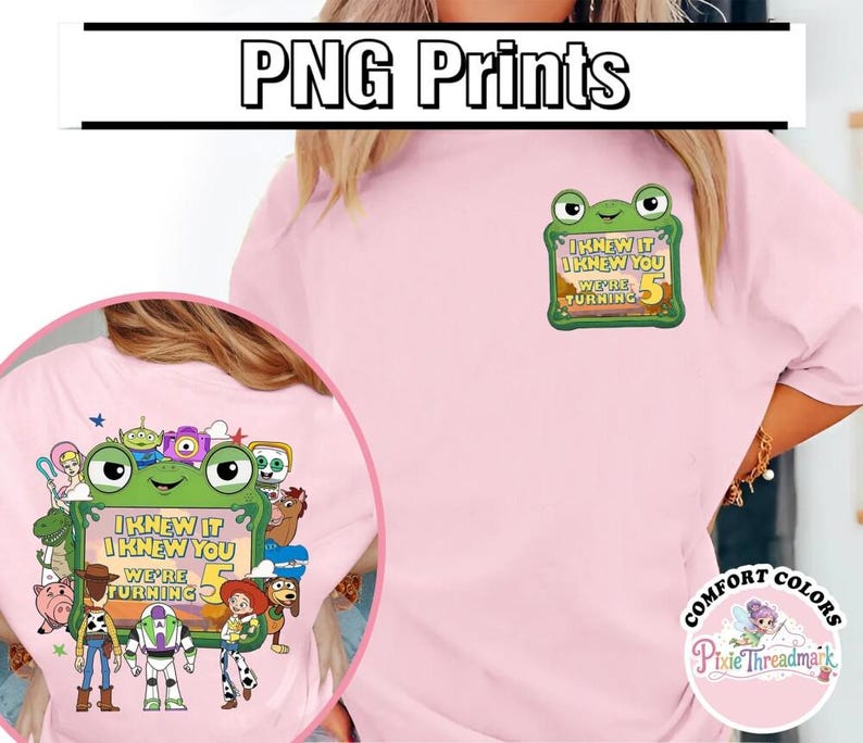Personalized Toy Story Birthday PNG, Retro Toy Story 5 PNG Custom Design, Woody Buzz Jessie, Toy Story DisneyFamily Trip Digital Download image 1