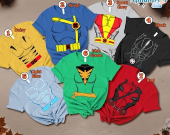 X-men Halloween Costume Shirt, Super Heroes Halloween Costume, Halloween X-men Costume Tee, Wolverine Deadpool Storm X-men Shirt
