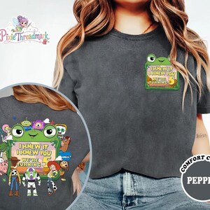 Personalized Toy Story Birthday Shirt, Retro Toy Story 5 Comfort Colors Shirt, Woody Buzz Jessie Tee, Toy Story DisneyFamily Trip Gift image 4