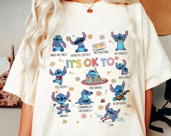 Stitch It’s Ok To Be Different Autism Shirt, Stitch Autism Awareness Shirt, Disneyland Autism Shirt Neurodiversity Shirt, Autism Awareness