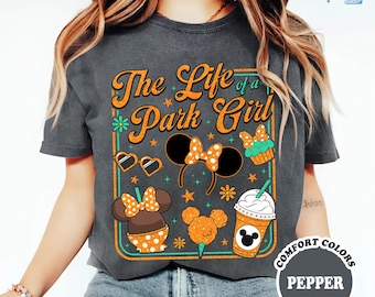 The Life of A Park Girl Comfort Colors Shirt, Minnie Mickey Balloon Shirt, WDW Disneyland trip Tee, Disney trip 2025 shirt, Gift for her