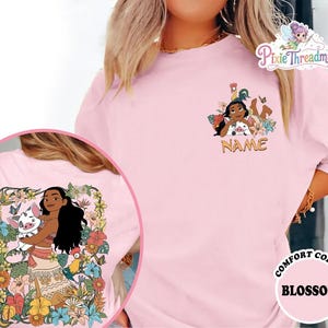 Custom Two-Sided Moana Shirt, Moana 2 Movie T-Shirt, Disneyland Moana Shirt, Princess Shirt, Moana Birthday Shirt, Family Vacation Shirt image 2