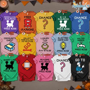 Monopoly Game Matching Costume Shirt, Family Friends Matching Cosplay Shirt, Funny Game Cards Group Shirt, Office Halloween Costume
