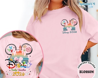 Disneyworld 2026 Family Trip Shirt, Family Disneytrip Matching Shirts, Personalized Disneyland T-shirt, Family Vacation Trip Shirt