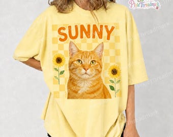 Custom Pet Photo Shirt: Retro Style Dog Cat Lover Gift ,Gift for Cat Dog Lover, Pet Lovers Shirt