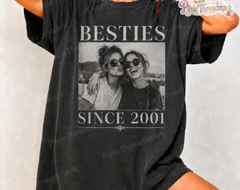 Camiseta personalizada para tu mejor amiga, camiseta con foto personalizada para tu mejor amiga, regalo de amistad, regalo de cumpleaños para una amiga, idea de regalo de cumpleaños para mejores amigas