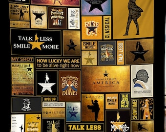 Manta de Alexander Hamilton, Manta de Hamilton, Manta musical de Hamilton, Regalos para fans de Hamilton, Regalos de Navidad