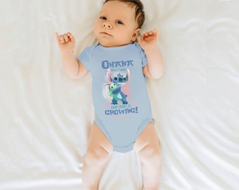 Stitch Ohana Means Family Baby Bodysuit and Kids T-Shirt, Stitch Baby Bodysuit, Baby Showers Gift, Stitch Infant Bodysuit, Stitch Kid Tshirt