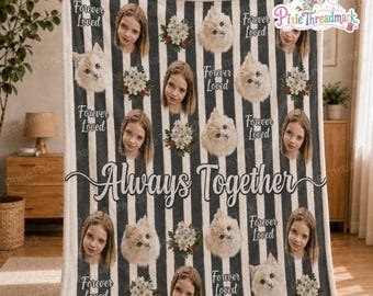 Manta personalizada con foto infantil, manta personalizada con la frase "Te quiero para siempre", regalo del Día de la Madre de parte de los hijos, regalos conmemorativos para mascotas.
