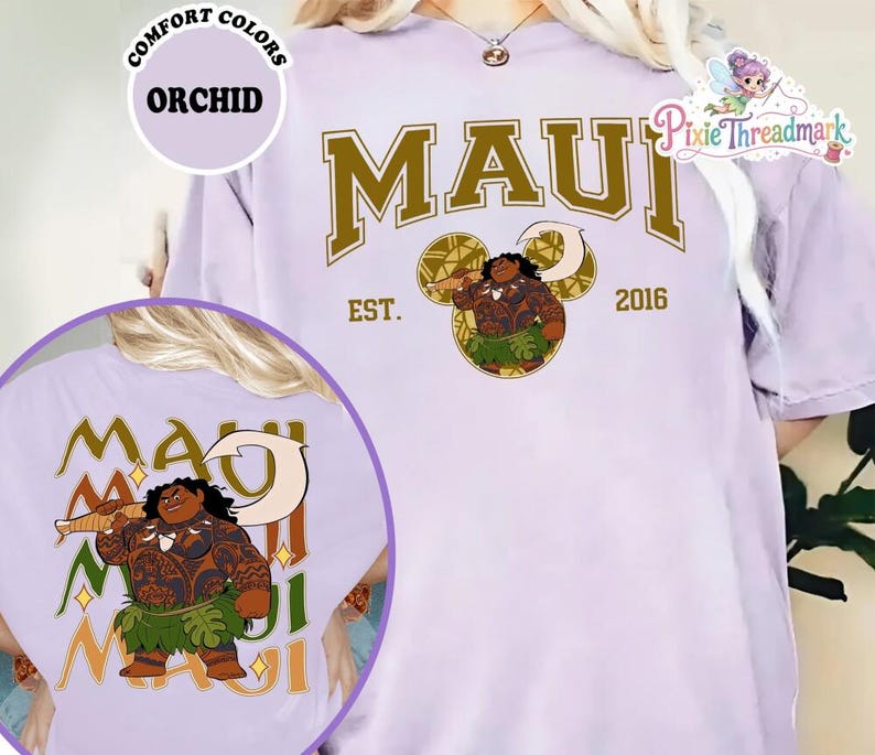 Maui Character Moana Movie Shirt, Maui Shirt, Maui Moana T-Shirt, Maui Demi-God Shirt, Disneyland Birthday Shirt, Father's Day Gift image 4